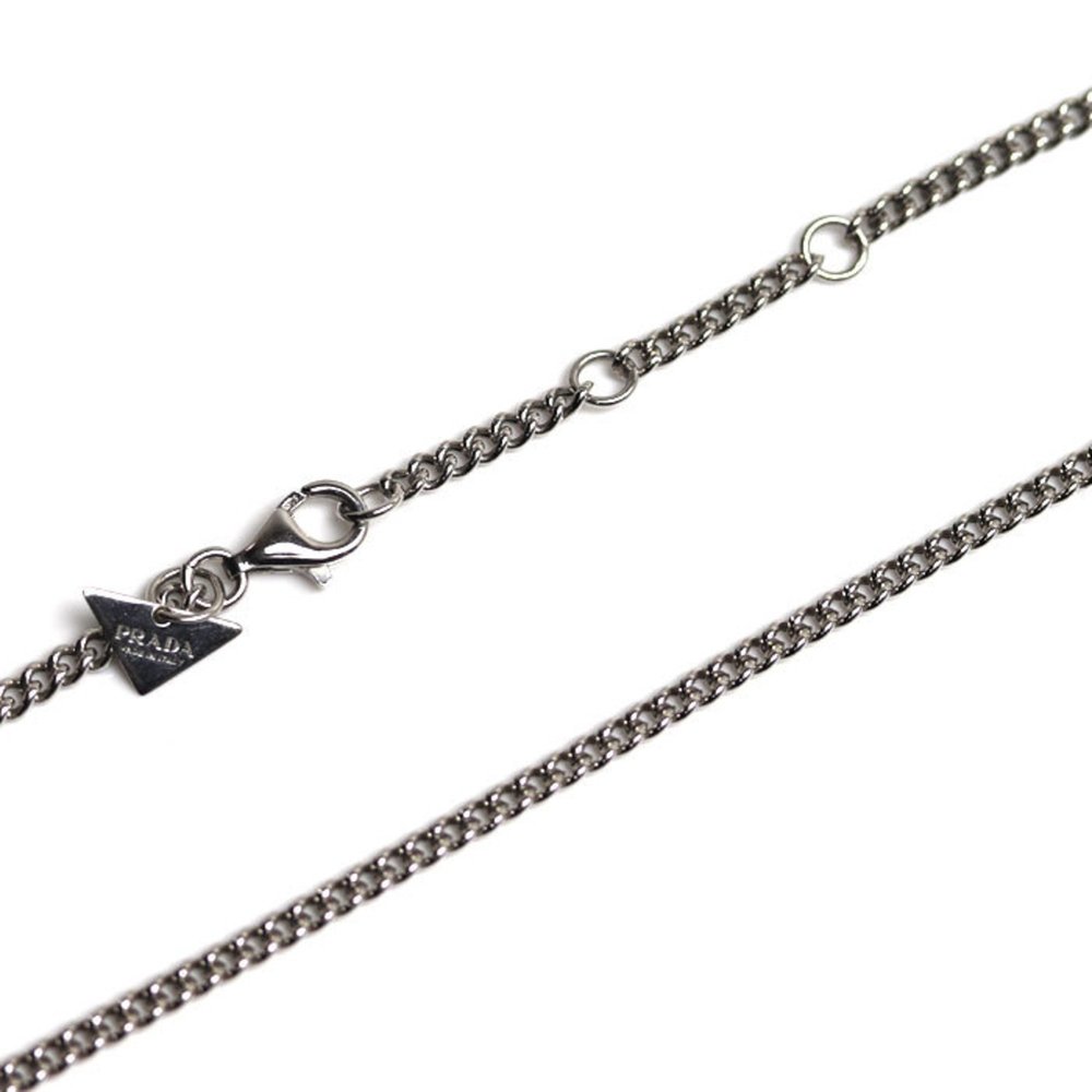 PRADA Prada Silver 925 Symbol Necklace 1JC799 13.6g 69.5cm Unisex - Picture 4 of 8
